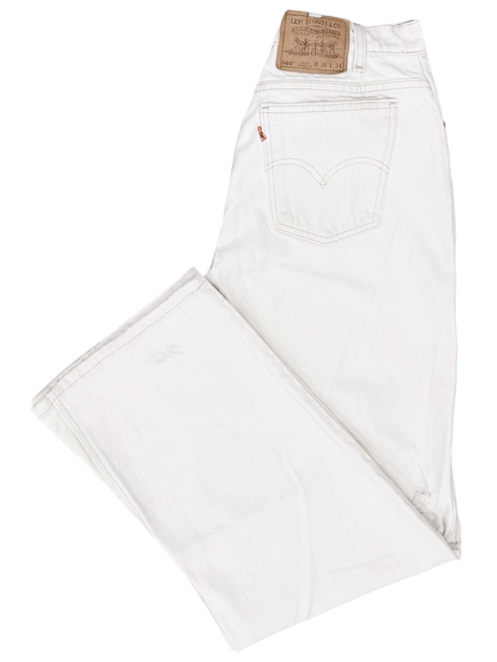 RARE VINTAGE LEVI’S 560 Off White Hi Rise Denim